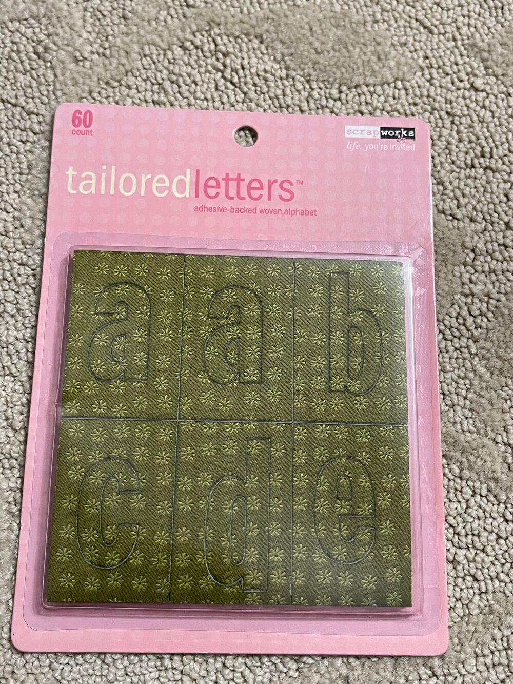 Scrap Works Tailored Letters Adhesive Woven Alphabet Stickers